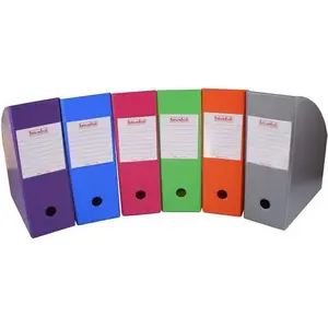Document storage box Biurfol A4 catalog container KSE-36-03, holds 100 folders, pink
