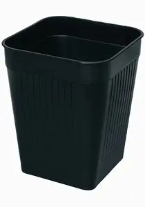 Atkritumu tvertne Bantex 100400352 — 14 L kvadrātiska, polipropilēns (PP), melna, H 321 mm × D 260 mm