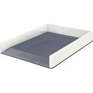 Document Shelf LEITZ WOW white with pink accent — desktop document organizer