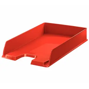 Plastic letter tray ESSELTE Europost VIVIDA, A4 format, red, 254×350×61 mm