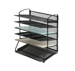 Desk tray/organizer Q-Connect KF17289 — mesh A4 desk tray, black, 230×325×390 mm