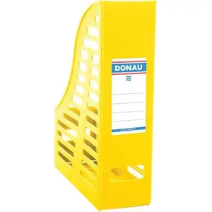 Document holder Donau model 7464001PL-11, foldable A4 mesh file, polypropylene, yellow
