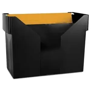 Letter-size Donau mini archive with 5 plastic folders, black, model 7422001PL-01