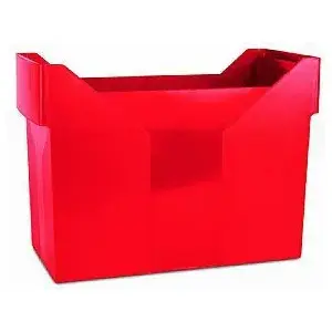 Plastic mini archive box Donau MINI ARCHIWUM 7421001-04, red