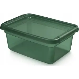Uzglabāšanas trauks Moxom BaseStore Color 12,5 l, priede, caurspīdīgi zaļš