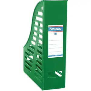 Document file box Donau folding A4, polypropylene (PP), perforated design, green