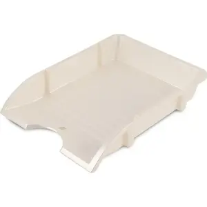 Desk drawer tray Donau model 7455001PL-25, unbreakable polypropylene (PP), A4, pearl