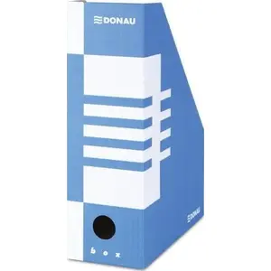 Magazine File Holder Donau cardboard 100, white-blue