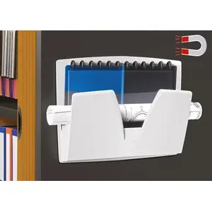 Wall Shelf Q-Connect C170M-10, magnetic, 361×86×270 mm, light gray