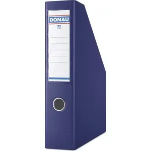 Document storage box Donau A4 polypropylene 75 mm spine, blue