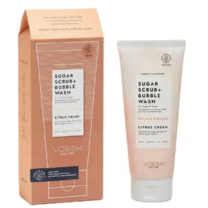 Sugar Scrub + Bubble Wash pīlings un putoša mazgāšana galvas ādai un ķermenim Citrus Crush 210 g