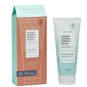 Clinique VOESH Sugar Scrub + Bubble Wash peeling and cleansing foam Clean Ocean 210 g