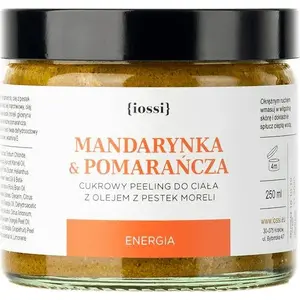 Cukura skrubs ķermenim Iossi Mandarīns un Apelsīns ar aprikožu kauliņu eļļu 250 ml