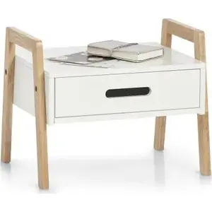 Приставной стол ZELLER Zeller Stolik, штабелируемый, дерево/MDF, белый, 40,5×30,5×32,5 см