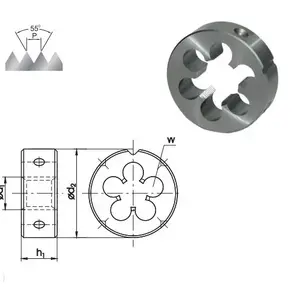 Плашка FANAR Narzynka calowa 3/8" N1-121001-3129 — дюймовая плашка 3/8"