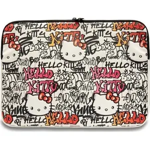 Laptop sleeve Sourcing Hello Kitty HKCSZPDGPTE 14" beige PU zip graffiti