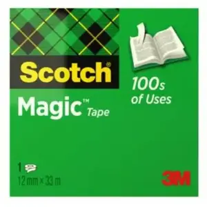 Līmlente Scotch 3M Magic 33 m — caurspīdīga matēta, platums 12 mm