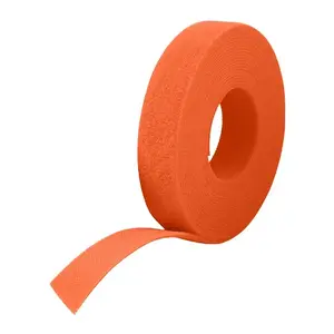 Cable tie tape Velcro 25m reel × 20mm Hook & Loop One-Wrap, Orange, Polyamide/PP