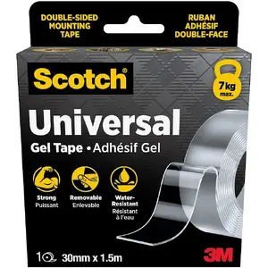 Dubultpusējs caurspīdīgs želejas līmlente 3M Scotch 30 mm x 1,5 m