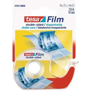 Tesa divpusēja caurspīdīga līmlente 12 mm × 7,5 m (modelis 57912-00000-02 TS)