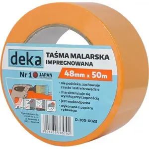 Krāsošanas maskēšanas lente Deka 48 mm × 50 m — impregnirāta papīra lente krāsošanai