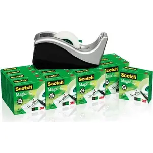 Līmlente 3M Scotch 19 mm × 33 m caurspīdīga, 16 ruļļi ar C60 dozatoru (MPN 3MXX0200)