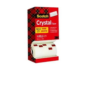 Tape Scotch 6-1933R14 — Transparent, 19 mm × 33 m, core Ø 2.54 cm, 14 pcs