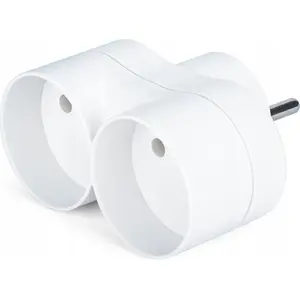 Double power adapter Montis R-260 MT058 — 2-socket ungrounded power splitter