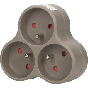 Распределитель питания ORNO OR-AE-13134/G — 3-розетки с заземлением, серый
