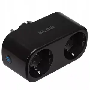 Smart double power socket splitter BLOW 2x 230V Wi‑Fi (TUYA) black