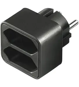 Power plug adapter GOOBAY NK 002 — Type C (Europlug) to Type C, Black