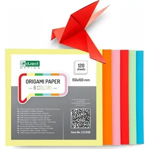 Origami paper D.Rect 150×150 mm 6 colors 120 sheets