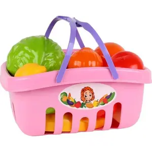 Toy food set Technok 5354 — plastic fruits and vegetables in shopping basket, single piece
