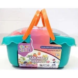 Toy cutting vegetables in basket, Pegaz Toys — play food set for pretend kitchen