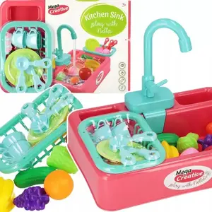 Rotaļu virtuves izlietne Mega Creative ZEST KUCH ZLEW B/O AKC 35x25x10 cm, rozā