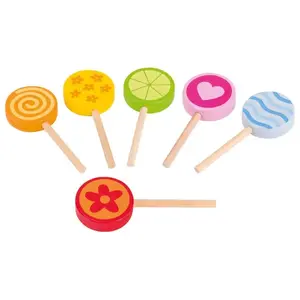 Koka konfekšu rotaļlieta Goki Lollies, daudzkrāsaina, no 3 gadiem, modelis 51554