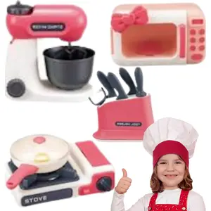 Игровой кухонный набор LEANToys — аксессуары: ножи, миксер и индукционная плита