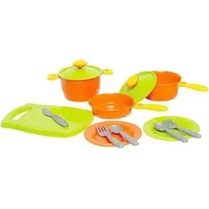 Virtuves komplekts Technok modelis 3251 — paplāte, katli, panna, galda piederumi
