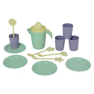 Pierot Plasto Lemonādes komplekts 4 personām 2990ECO – plastmasas virtuves komplekts, zaļa/pelēka, 1–99 gadi