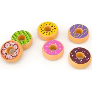Деревянные пончики для игры, New Classic Toys Viga Toys, набор из 6 шт.