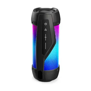 Портативная стерео-колонка BIGBEN PARTYBTIPMINI — 20 Вт, USB‑C, встроенный аккумулятор 1200 мА·ч, черная цилиндрическая