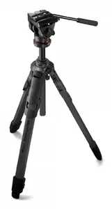 Штатив Manfrotto ONE Carbon с головкой 500X Fluid — 3‑ножки, грузоподъёмность 5 кг, высота 181 см макс., 30.8 см мин., 4.37 кг, чёрный