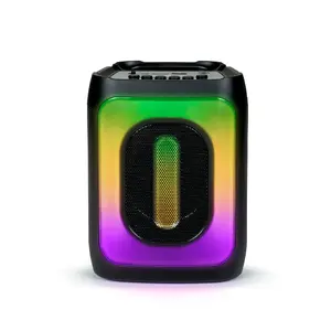 Portable party speaker BIGBEN PARTYBTHPS2 — 30 W, wireless, USB-A, MicroSD, built-in 1800 mAh battery, touch volume, multi illumination, black