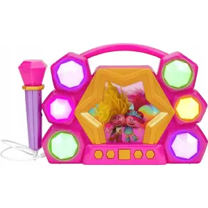 Portatīvais Bluetooth karaoke skaļrunis ekids TR-115 ar mikrofonu — Trolls Poppy dizains