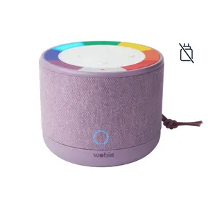 2.1 portable speaker system Podspeakers Wobie box violet — 2.0 channels, MicroSD, USB‑C charging (7.5–10 W), built‑in battery, cylinder design