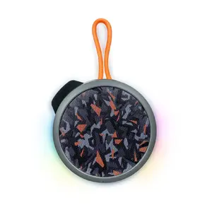 Портативная моно-колонка BIGBEN PARTYBTIPNANOCGO — 15 Вт RMS, Bluetooth, твитер 2", серый, многоцветная подсветка