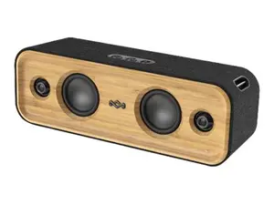 Портативная стерео-колонка Marley EM-JA030-SB — широкополосная, 40 Вт RMS, Bluetooth, USB-C, чёрно-жёлтая