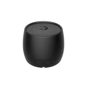 Portable mono Bluetooth speaker HP Black Bluetooth Speaker 360 — cylindrical, built-in battery, 200 g, wired & wireless