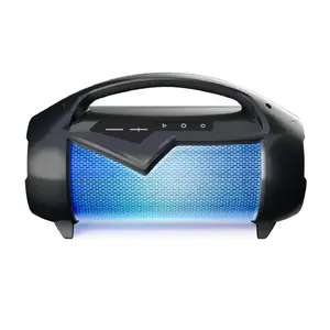 Stereo portable speaker BIGBEN PARTYBTIPLITE, cylinder design, 50 W RMS, built-in 3600 mAh battery, USB-A & USB-C, black