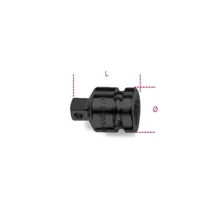 Adapteris triecienizturīgs Beta Tools 3/4" siev. → 1/2" vīr., 58 mm, modelis 728/15